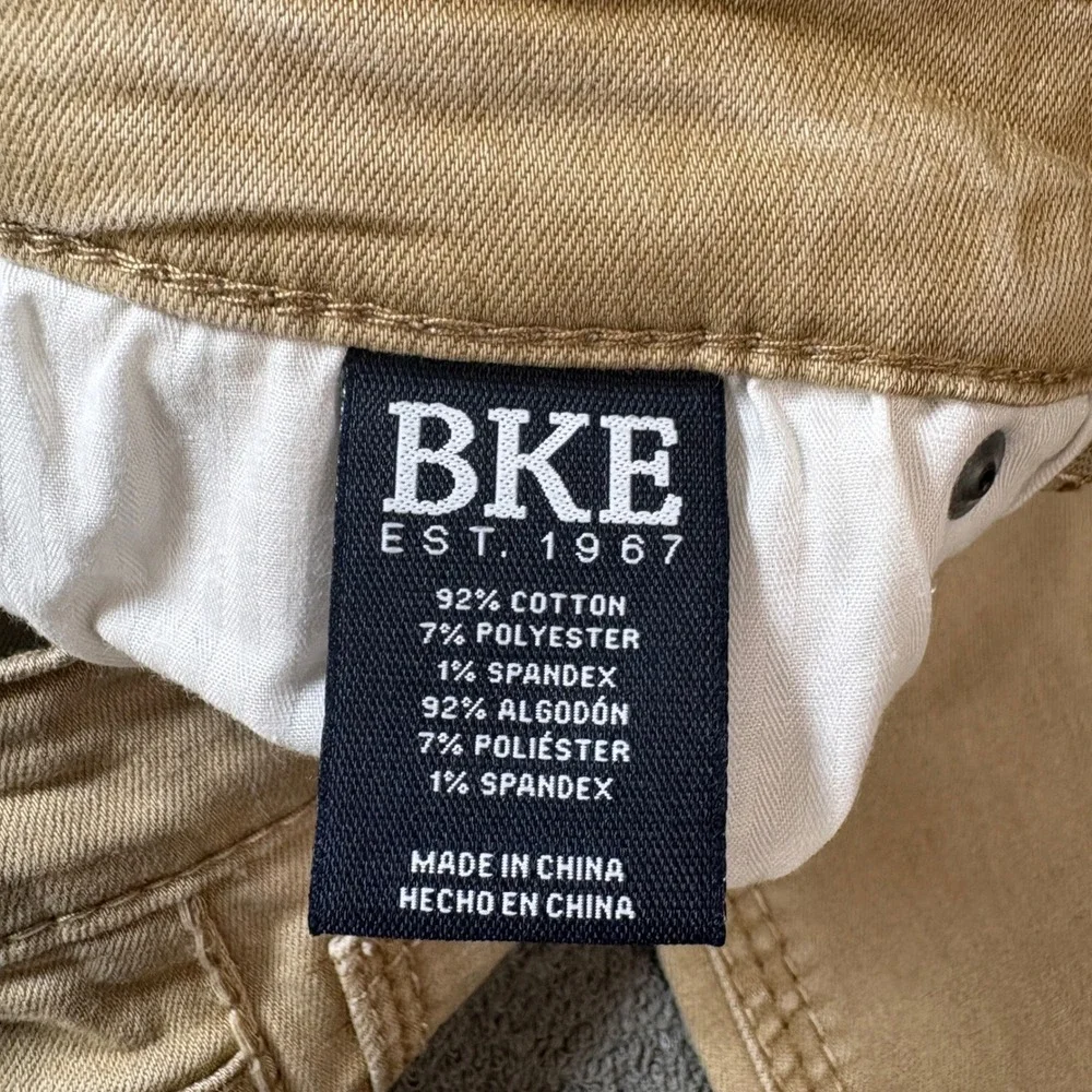 BKE Jeans Mens 29x32 Tan Jake Straight Leg Stretch Denim Khaki Casual Everyday